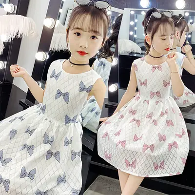 Girls Cotton Floral Long Skirt Dress 2025