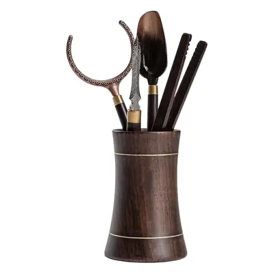 Ebony Wood Tea Cup Set for Men 6 Pcs 7.2x10.9cm
