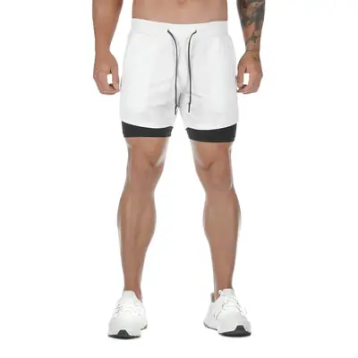 Men's Quick-Drying Squat Shorts Black Gray Breathable Fitness