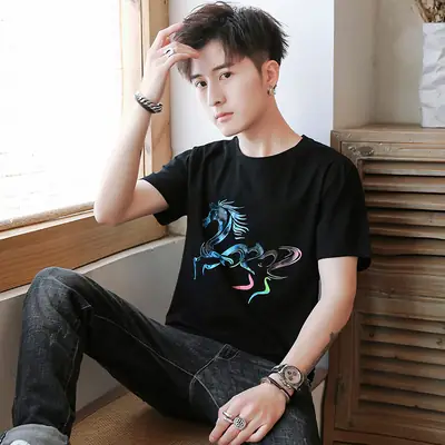 Men's Graphic Print T-Shirt White Summer 2020