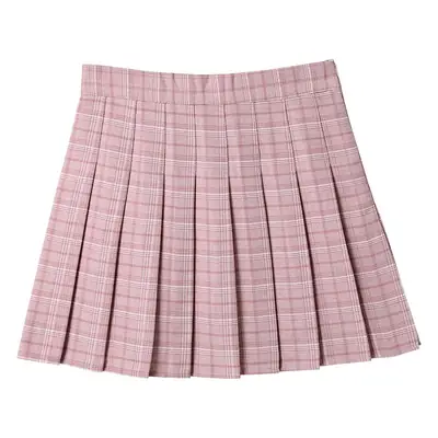 Women Pleated Plaid Skirt Summer 2026 Plus Size