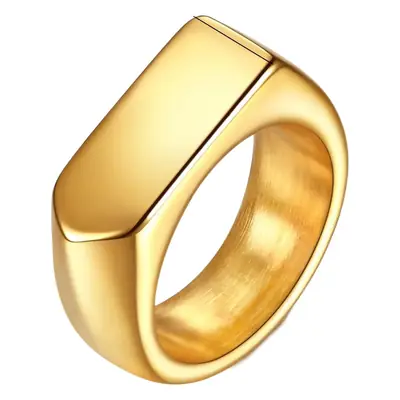 9mm Smooth Rhombus Stainless Steel Ring
