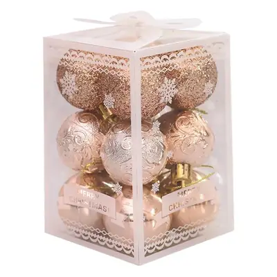 New Cross-Border Christmas Balls 12Pcs 9 Colors