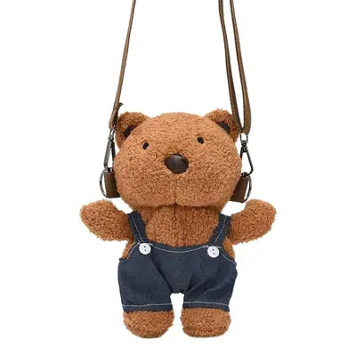 Cute Plush Bear Crossbody Bags for Women