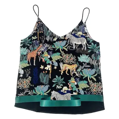 Tropical Print V-Neck Camisole Women Summer