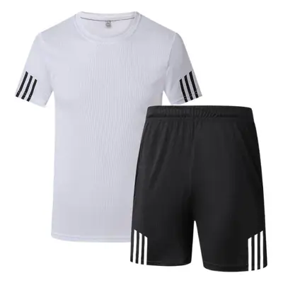 Men Crossbody Sports Suit Navy Blue Three Stripe Large