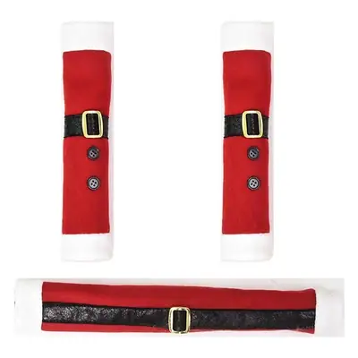 Red Flannel Belt with Gold Buckle for Men