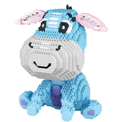 Blue Diamond Particle Dog Building Toy for Kids