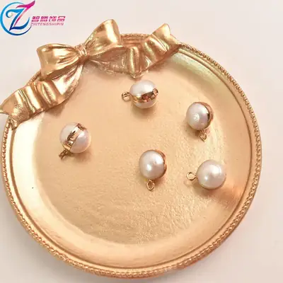 Natural Pearl Earrings with Gold Plated Baroque Design