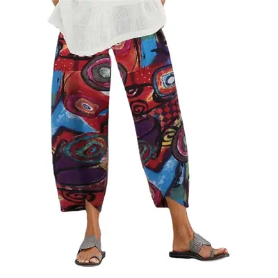 New Cross-Border Nine Point Pants Plus Size Green