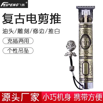 Feipeng K4 Electric Clippers with Oil Head & White Gradient Design