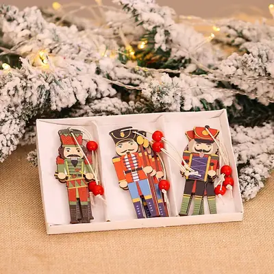 Walnut Soldier Christmas Decor Pendants