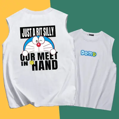 Doraemon Graphic Yellow Cotton Vest Teenage
