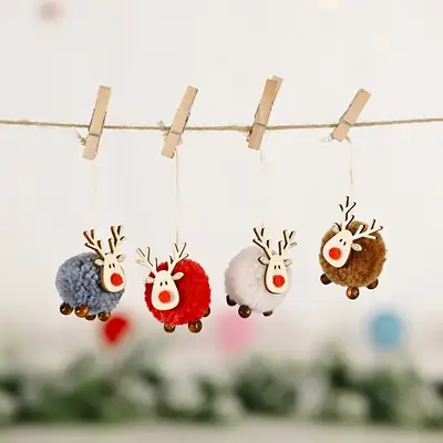 Felt Deer Decor Pendants for Christmas Tree