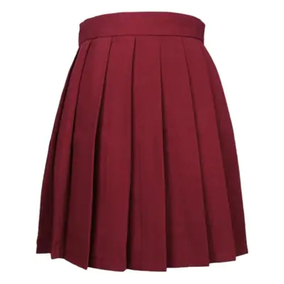 Women Pleated Skirt Maroon University Junior High School