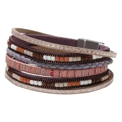 Women's Magnetic Buckle Bohemian Bracelet Gold Plated Multi Layer