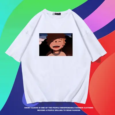 Men's Red Naruto Cartoon T-Shirt Summer Wear