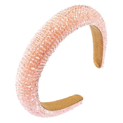 European American Fashion Beaded Hair Hoop Ball Wide Bristle