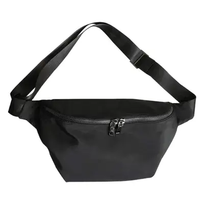 Men's Black Oxford Crossbody Bag Large Capacity