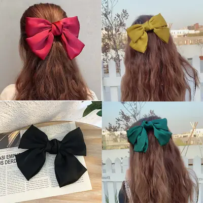 Japanese Bow Hairpin for Girls with Silk Bow