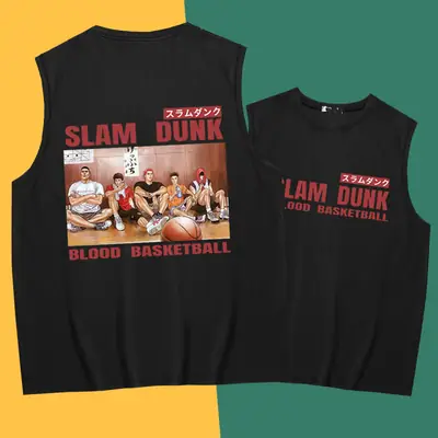 Slam Dunk Anime Printed Pure Cotton Vest for Men Women