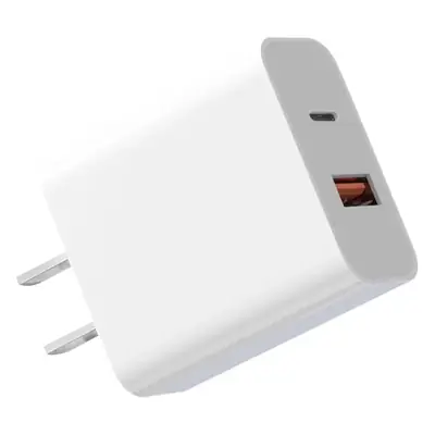 3C Certified PD + QC Dual Fast Charger Black