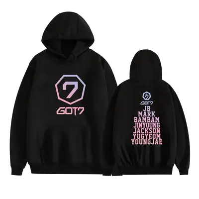 Black Hooded Sweatshirt Set for Men New Album Graphic