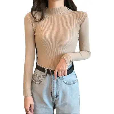 Women's Wool Slim Fit Top Autumn Winter 2023