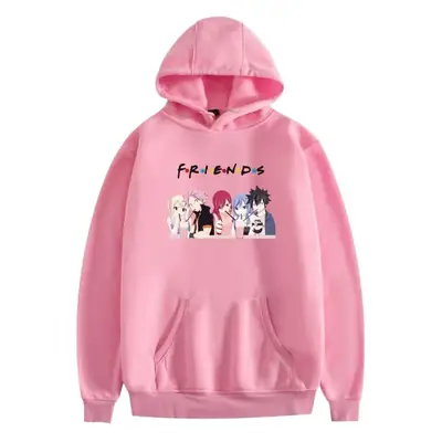 Grey Printed Hoodie for Friends Graphic Casual Wear