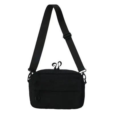 Men's Black Mesh Zip Bag with Heart Design