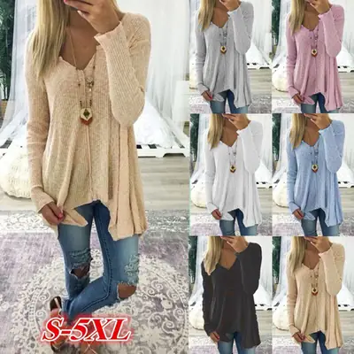 Women's Knitted Cardigan Pullover Beige Winter Warm Top