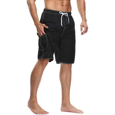 Men's Beige Beach Shorts Large Quick-Drying