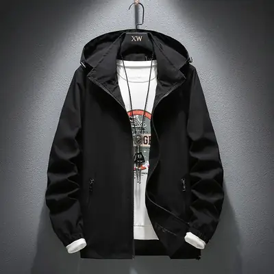 Men's Yellow Hooded Jacket Spring Autumn 2025
