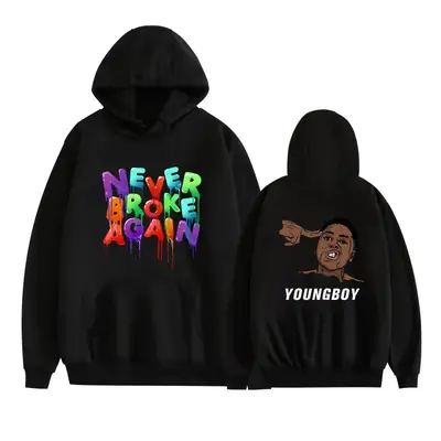 White Hoodie "Never Broke Again" YoungBoy 38 Baby