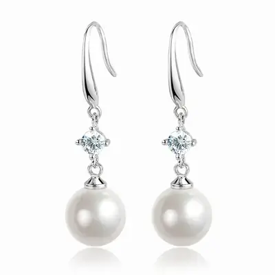 Runxin Spot Thick Hook Pearl Earrings Women's Elegant