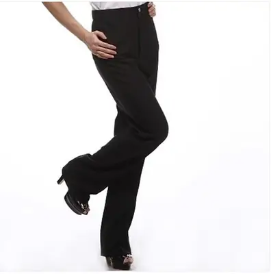 Black High Heel Women's Pants Large Winter Elegant Workwear