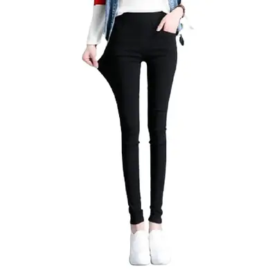 Women Black Tight Pencil Pants Spring Autumn Wear