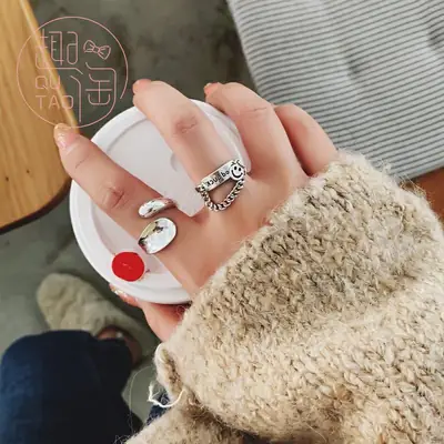 Korean Style English Personality Ring for Women