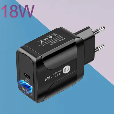 PD 18W QC3.0 USB Fast Charging Charger