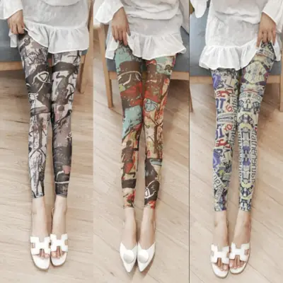 Women's Mesh Ice Silk Leggings Sunscreen Slim Fit