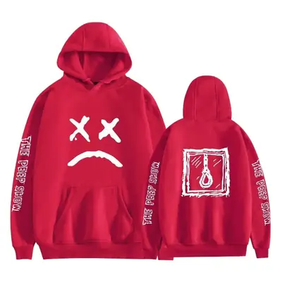 Lil Peep Street Hooded Sweatshirt Black Angels Protect Me Print
