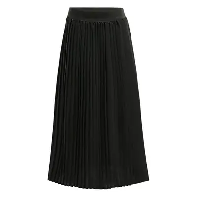 8889# New Chiffon Pleated Skirt White Mid Length