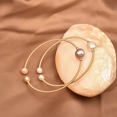Natural Pearl Baroque Ring with Gold Plating