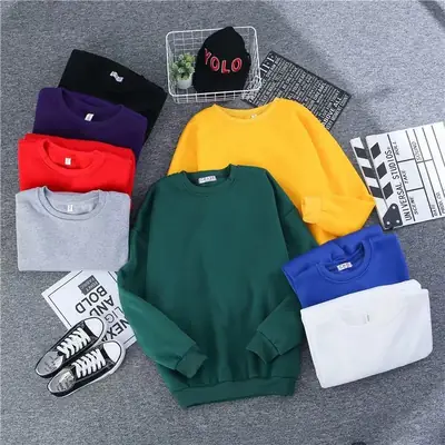 Men Women Winter Grey Sweatshirt Long Sleeve Casual Wear