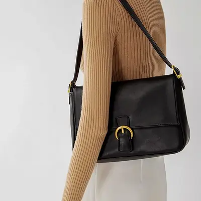 Retro Black Underarm Bag 2026 Large Capacity