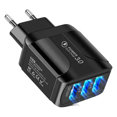 Square USB 3.0 Fast Charging Charger for EU Phones