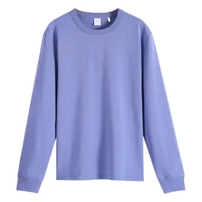 Men Black Cotton Long Sleeve T-Shirt 280g