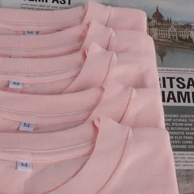 Men Cotton Plain Pink T-Shirt Jacket 230g