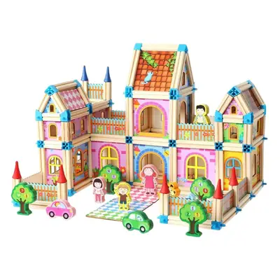 Children's 3D Building Wooden House Toy