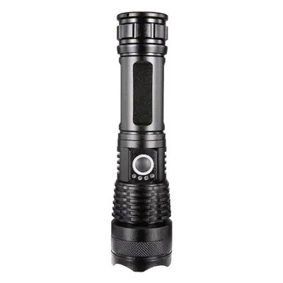 P70 LED Flashlight USB Charging 169mm Black